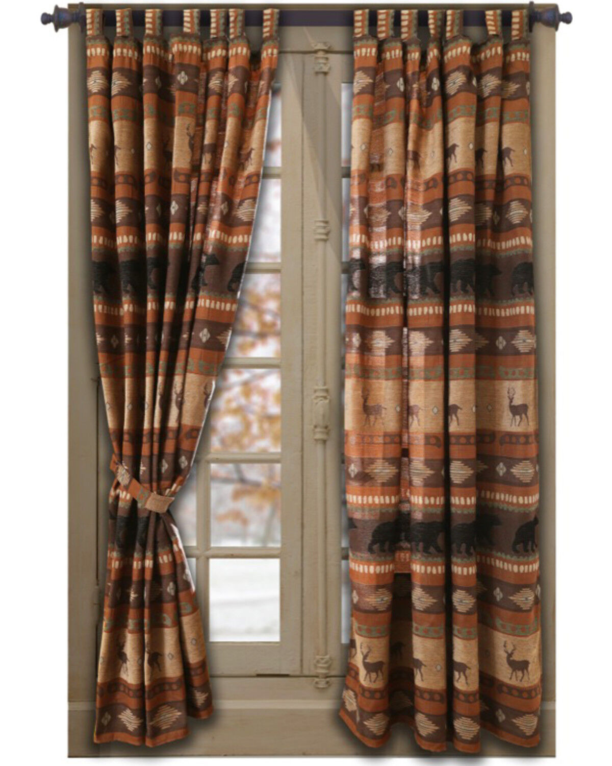 Image #1 - Carstens Autumn Trails Curtains, Rust Copper, hi-res