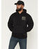 Image #2 - Lucky Brand Workwear Men's Flag Tracks Pullover Hooded Sweatshirt, Black, hi-res