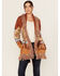 Image #1 - Idyllwind Women's Minette Western Scenic Fringe Cardigan, Lt Brown, hi-res