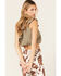 Jolt Women's One-Shoulder Ruffle Crop Top, Olive, hi-res