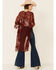 Shyanne Women's Lace Duster Kimono, Chocolate, hi-res