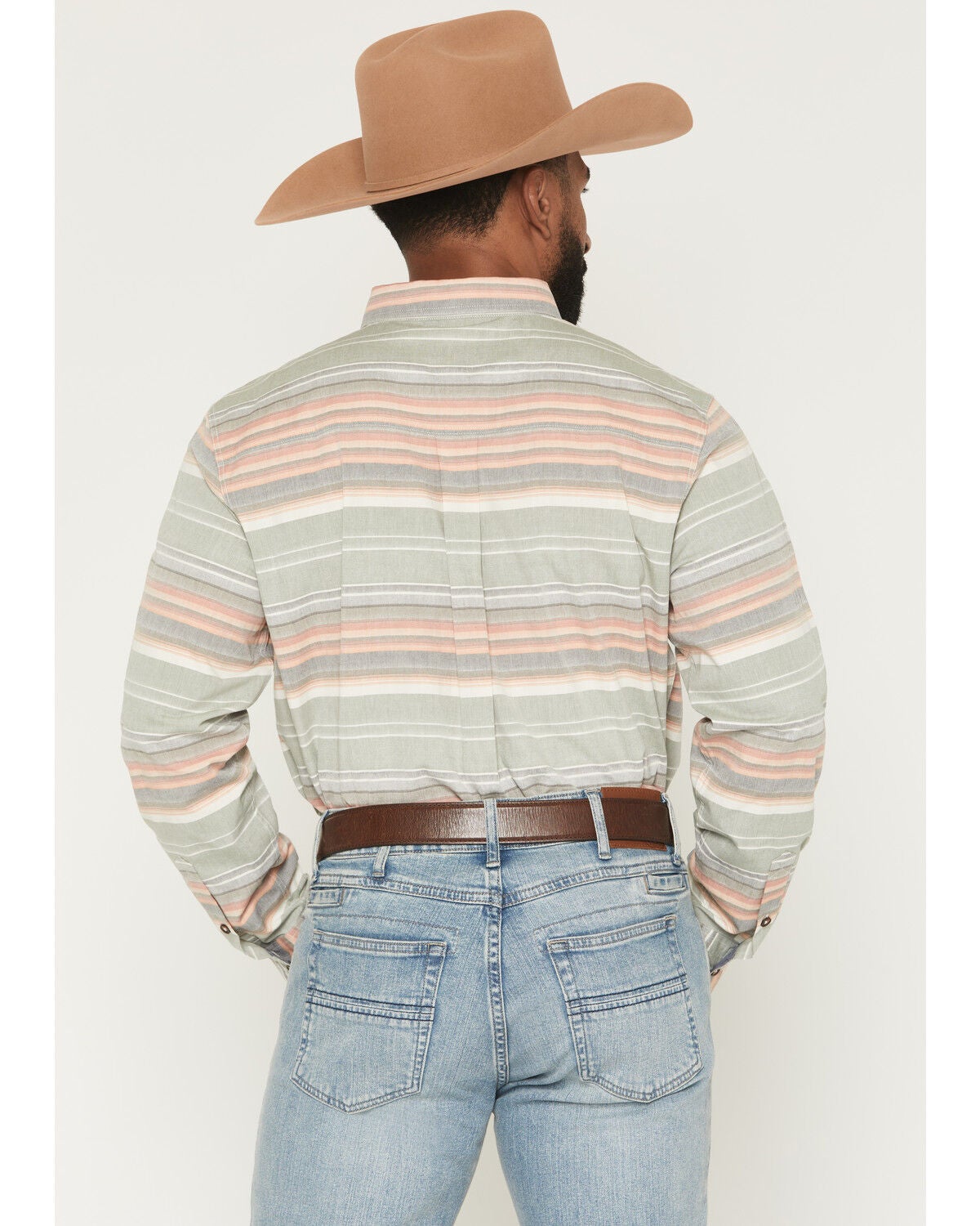 Image #4 - Cody James Men's Harlan Striped Print Long Sleeve Button-Down Western Shirt, Multi, hi-res