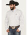 Image #1 - Cinch Men's Paisley Print Long Sleeve Button-Down Western Shirt, White, hi-res