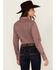 Image #4 - Cinch Women's Printed Long Sleeve Snap Western Shirt, Red, hi-res