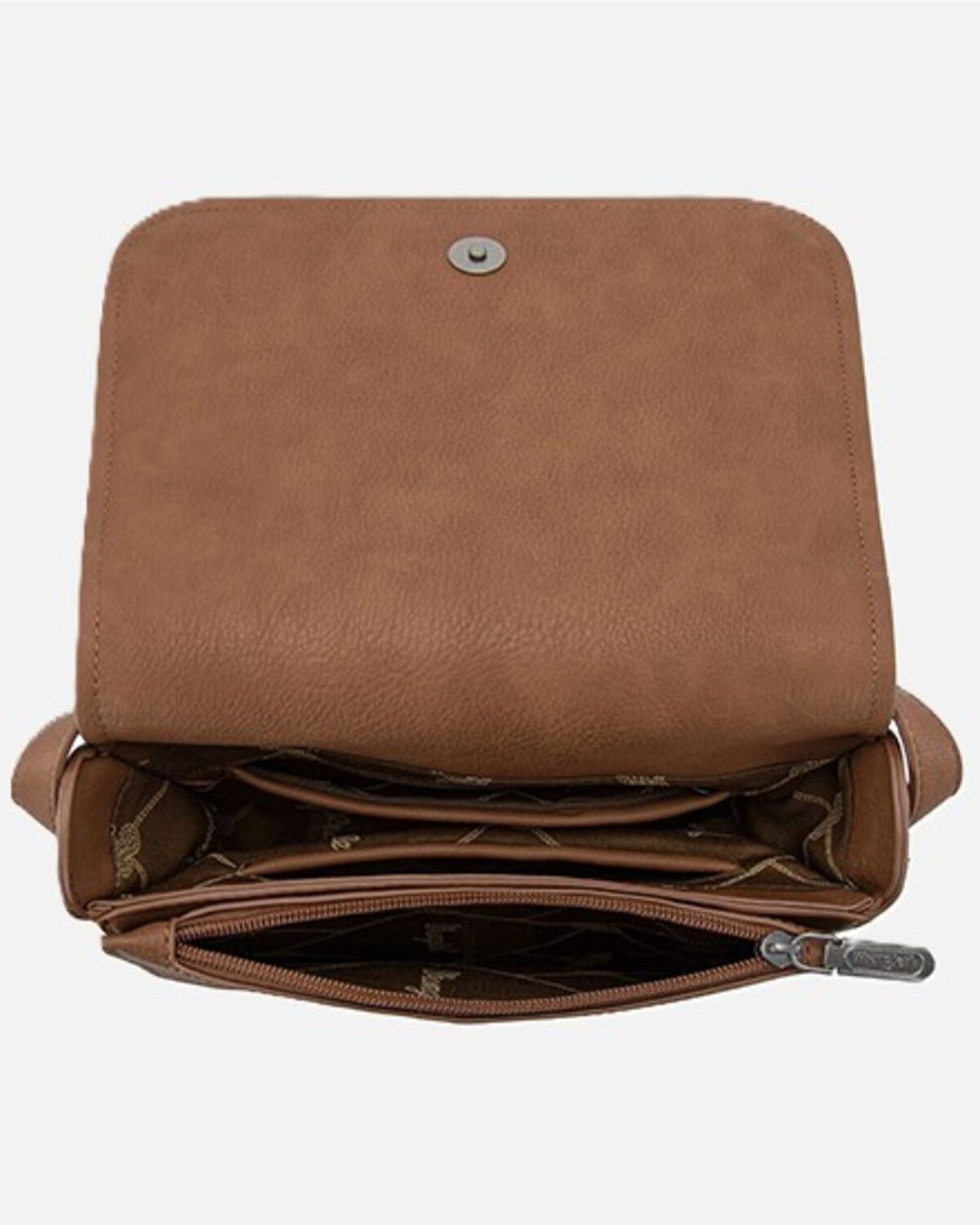 Image #3 - Wrangler Women's Cow Print Crossbody Bag, Brown, hi-res