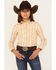 Cruel Girl Girls' Striped Long Sleeve Snap Western Shirt , Multi, hi-res