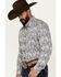 Image #2 - Cinch Men's Paisley Print Long Sleeve Button-Down Western Shirt, Blue, hi-res