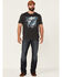 Flag & Anthem Men's Burnout Desert Son Lightning Graphic Short Sleeve T-Shirt , Charcoal, hi-res