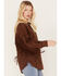 Image #2 - Shyanne Women's Lace Fringe Button-Down Shacket, Dark Brown, hi-res