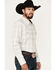 Image #2 - Moonshine Spirit Men's Ethonol Plaid Print Long Sleeve Snap Western Flannel Shirt, Cream, hi-res