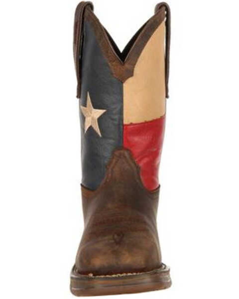 Image #4 - Durango Rebel Men's Texas Flag Western Boots - Steel Toe, Brown, hi-res