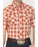 Image #3 - Wrangler Retro Men's Plaid Print Short Sleeve Snap Western Shirt, Orange, hi-res