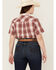 Image #4 - Ariat Women's Billie Jean Plaid Print Short Sleeve Button-Down Western Shirt - Plus, Rust Copper, hi-res