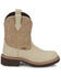 Image #2 - Justin Women's Gypsy Western Performance Boots - Round Toe, Cream, hi-res