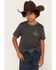 Image #1 - Burlebo Boys' Duck Logo Short Sleeve Graphic T-Shirt, Black, hi-res