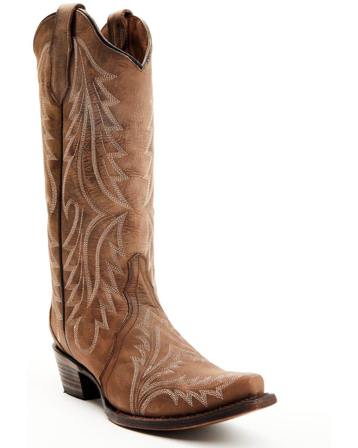 Circle G Women's Western Boots - Snip Toe, Sand, hi-res