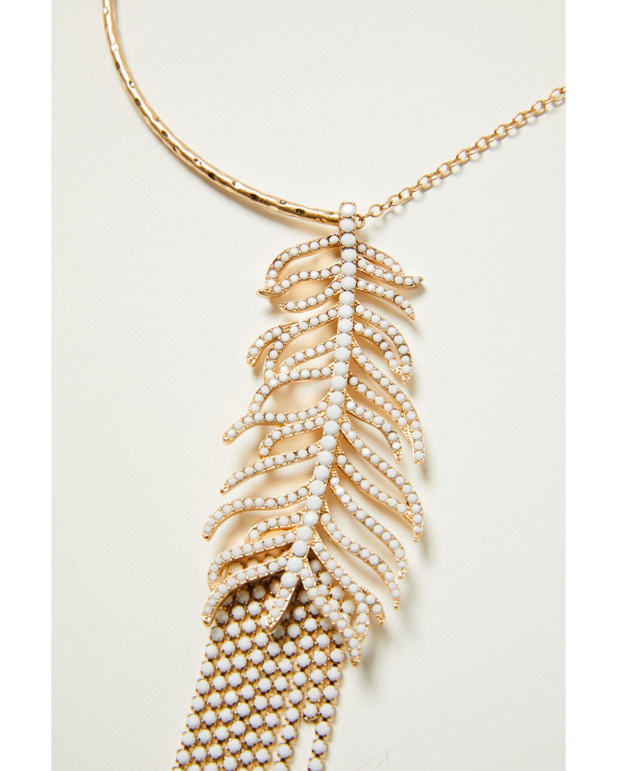 Image #2 - Lainey Wilson Women's Feather Collar Necklace, Gold, hi-res