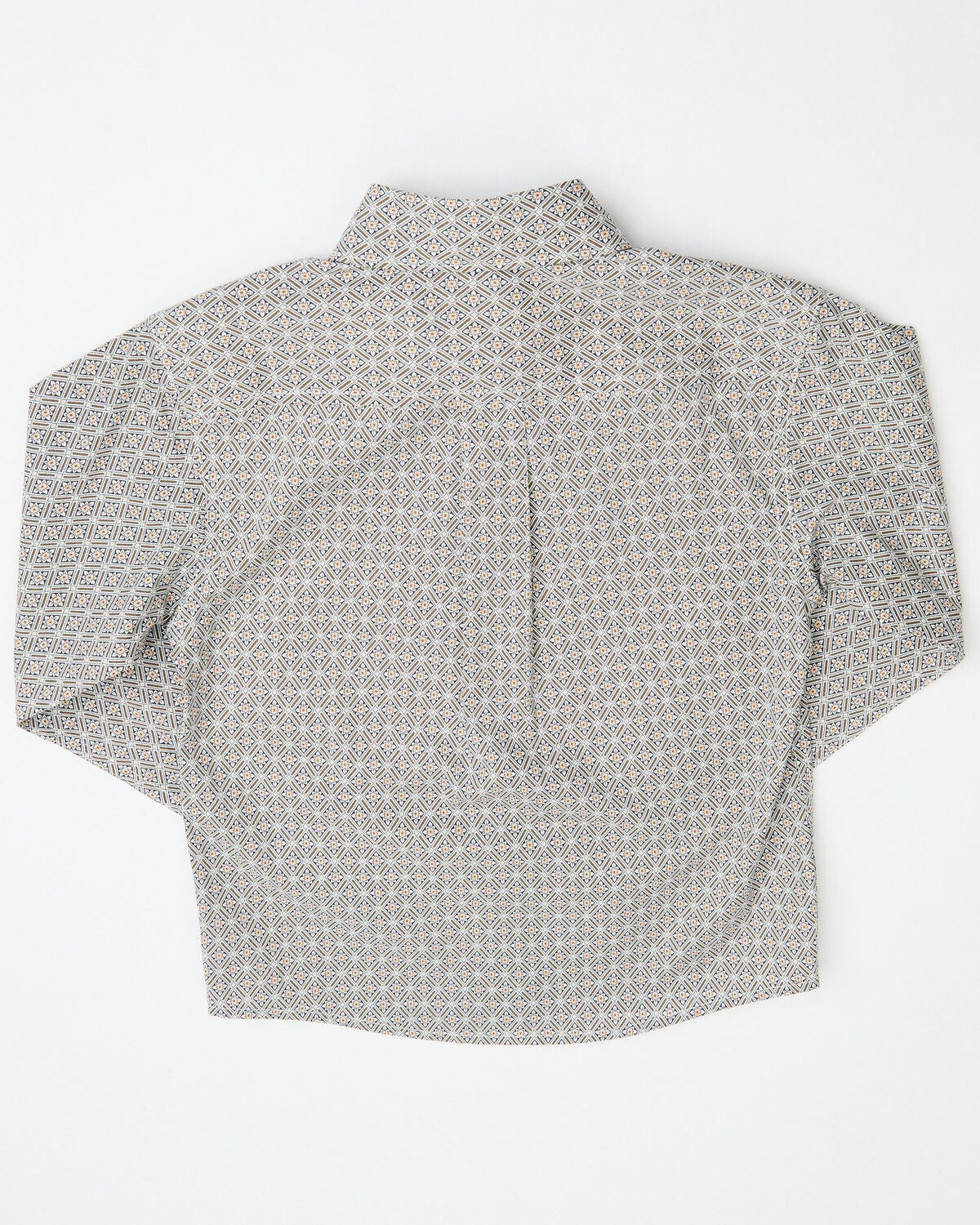 Image #3 - Cinch Toddler Boys' Geo Print Long Sleeve Button-Down Stretch Western Shirt, White, hi-res