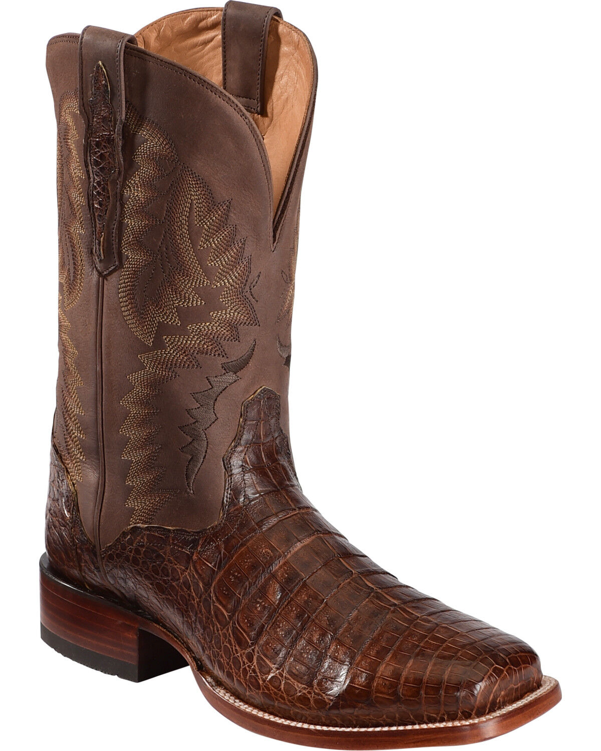 愛用 El Broad - Boots Stockman Belly Caiman Handmade Men's Dorado 小物