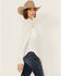 Image #3 - Shyanne Women's Embroidered Long Sleeve Pearl Snap Western Shirt, White, hi-res