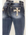 Miss Me Women's Medium Wash Mid-Rise Cross Rhinestone Embroidered Bootcut Jeans, Blue, hi-res