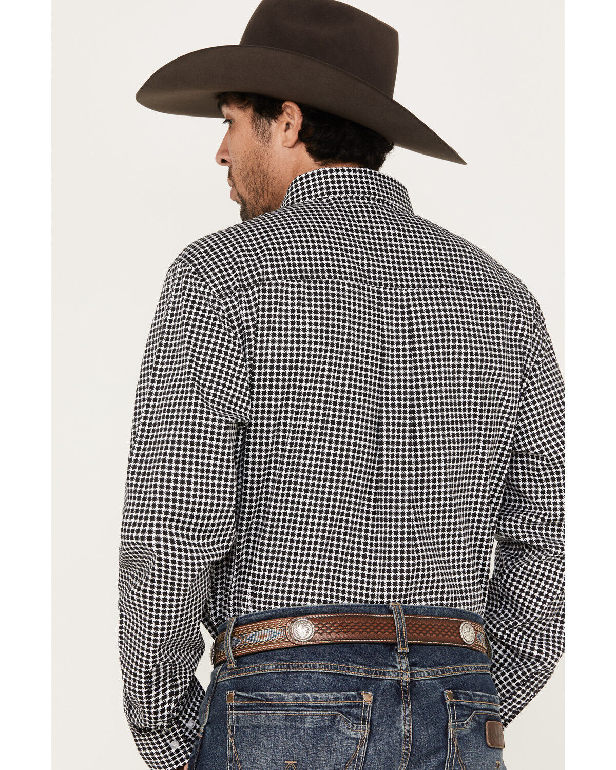 Image #4 - RANK 45® Men's Stunts Geo Print Long Sleeve Button-Down Western Shirt, White, hi-res