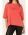 Image #3 - Blue B Women's Embroidered Short Sleeve Graphic Tee, Red, hi-res