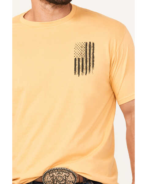 Image #3 - Howitzer Men's Must One Flag Short Sleeve Graphic T-Shirt, Mustard, hi-res