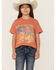 Image #1 - American Highway Girls' Best In The West Short Sleeve Graphic Tee, Rust Copper, hi-res