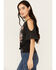 Image #2 - White Crow Women's Freebird Cold Shoulder Graphic Tee, Black, hi-res