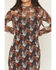 Image #3 - Rock & Roll Denim Women's Horse Print Long Sleeve Mesh Mini Dress, Black, hi-res