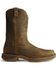 Image #2 - Durango Rebel Men's Pull On Western Boots - Square Toe, Brown, hi-res