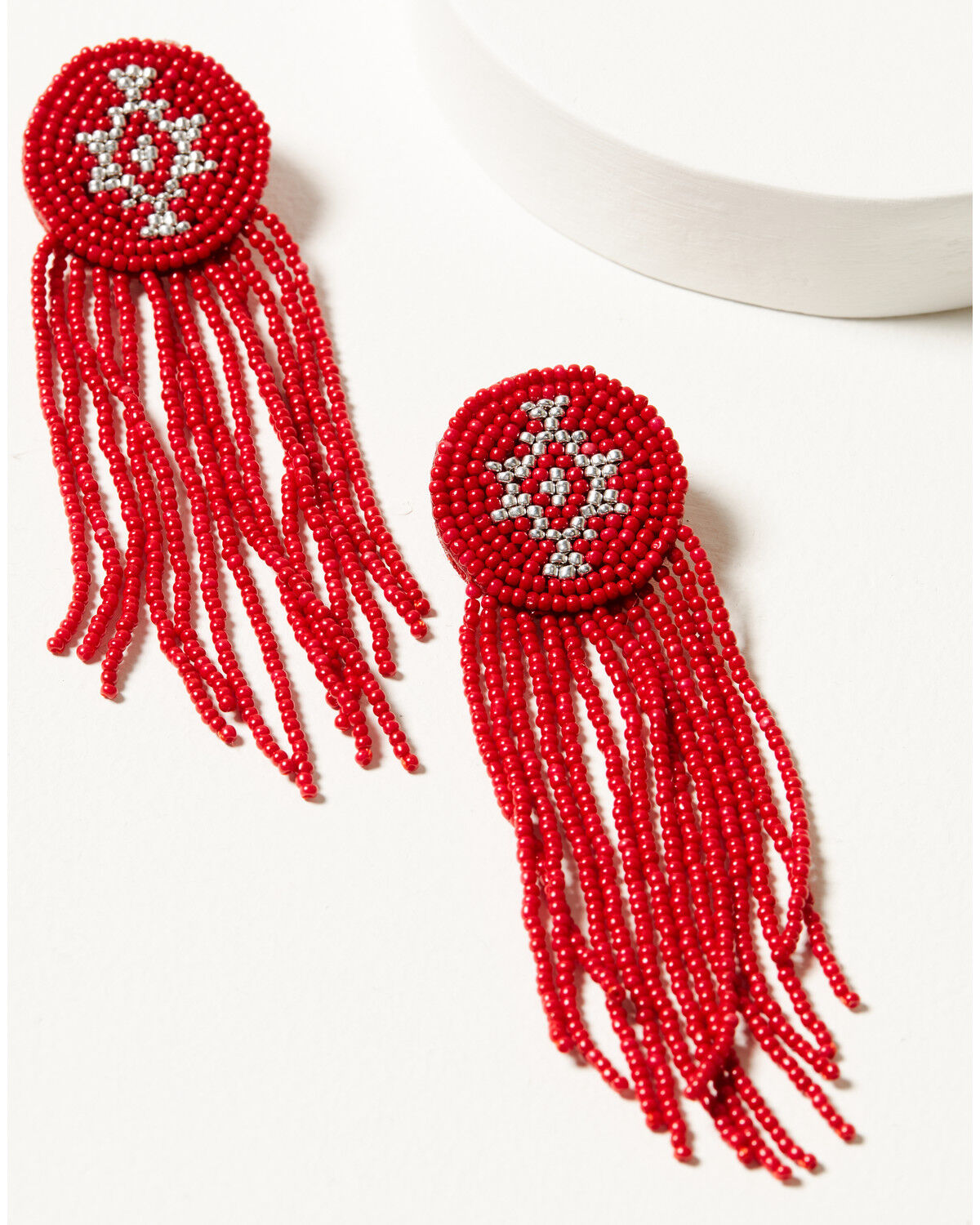 Image #1 - Idyllwind Women's Adalee Seed Bead Earrings, Red, hi-res