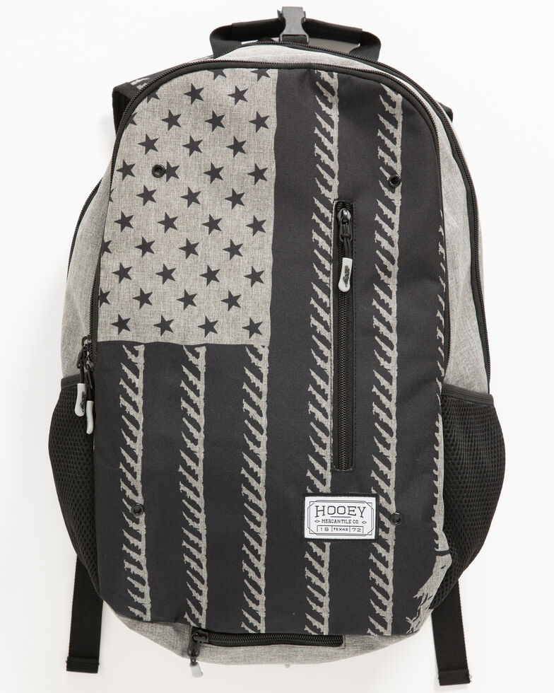Hooey Flag Print Rockstar Backpack, Grey, hi-res