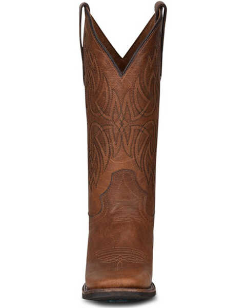 Image #3 - Circle G Women's Embroidered Leather Western Boots - Broad Square Toe , Tan, hi-res