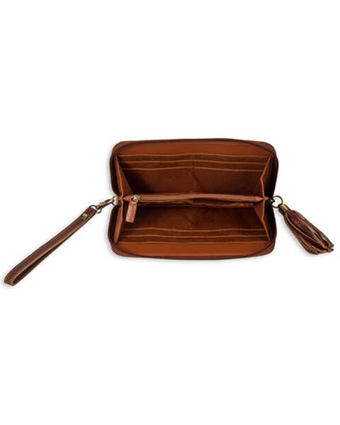 Image #3 - Myra Bag Women's Magnolia Grove Hand-Tooled Wallet, Brown, hi-res