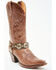 Almax Women's Studded Leather Boot Bracelet, Brown, hi-res