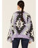 Image #3 - HyFve Women's Long Sleeve Lavender Geometric Print Button Down Cardigan , , hi-res