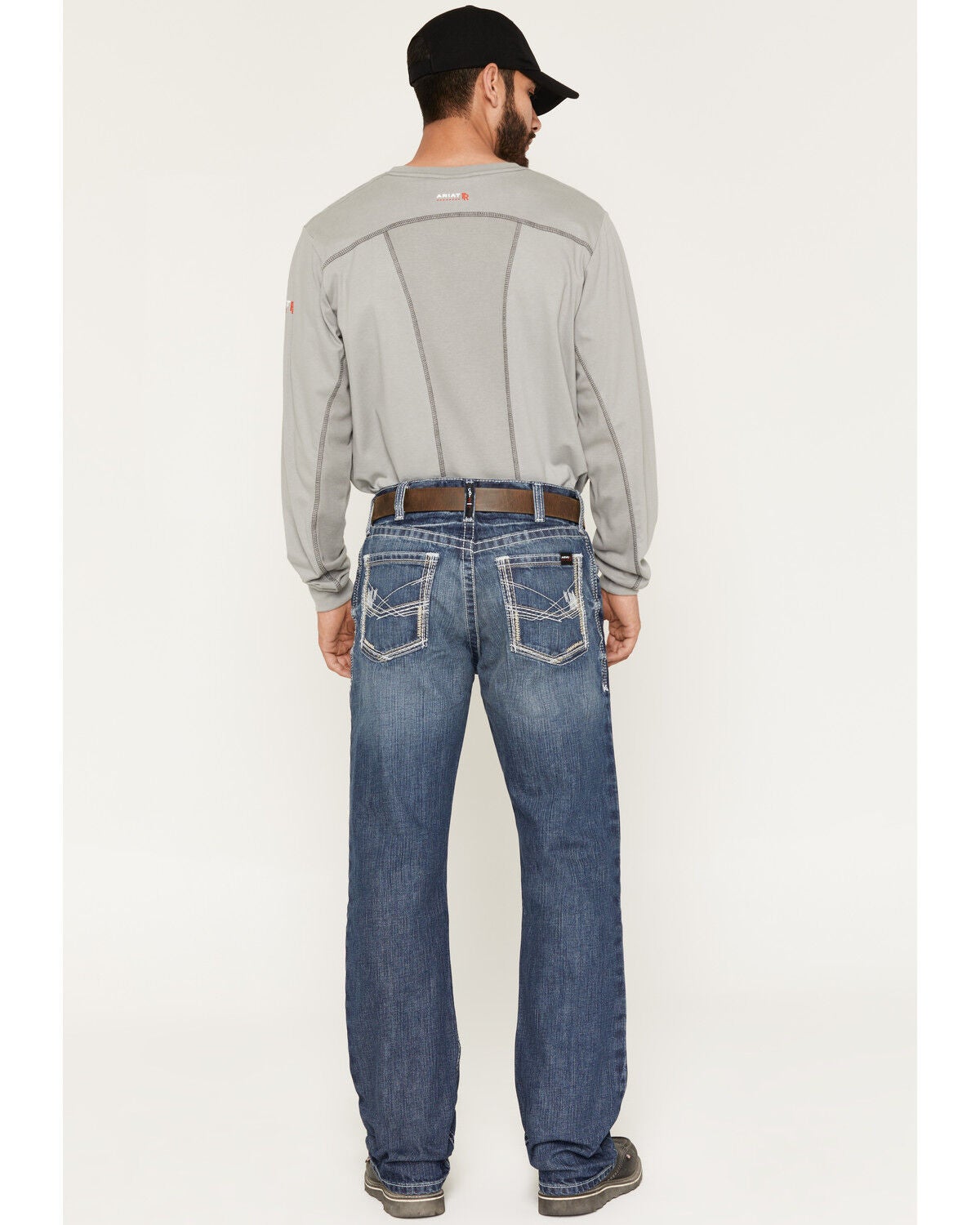 Image #5 - Ariat Men's FR M4 Ridgeline Bootcut Work Jeans, Denim, hi-res