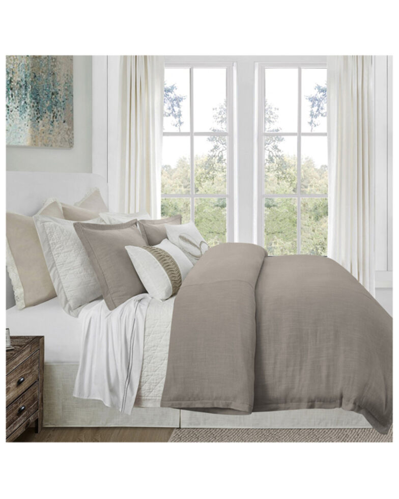 HiEnd Accents Hera 3pc Duvet Set - King, Taupe, hi-res