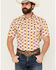 Image #1 - Cody James Men's Saint Abstract Striped Short Sleeve Snap Western Shirt, Ivory, hi-res