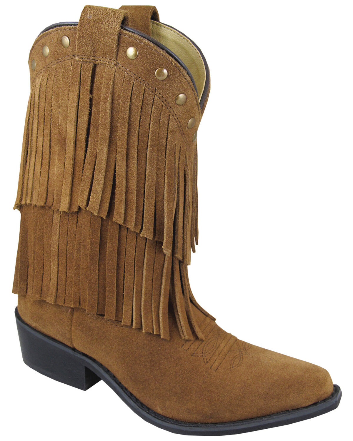 Image #1 - Smoky Mountain Little Girls' Wisteria Western Boots - Snip Toe, Brown, hi-res