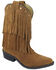 Image #1 - Smoky Mountain Little Girls' Wisteria Western Boots - Snip Toe, Brown, hi-res
