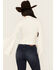 Shyanne Women's Rib Knit Mock Neck Bell Sleeve Top , Cream, hi-res