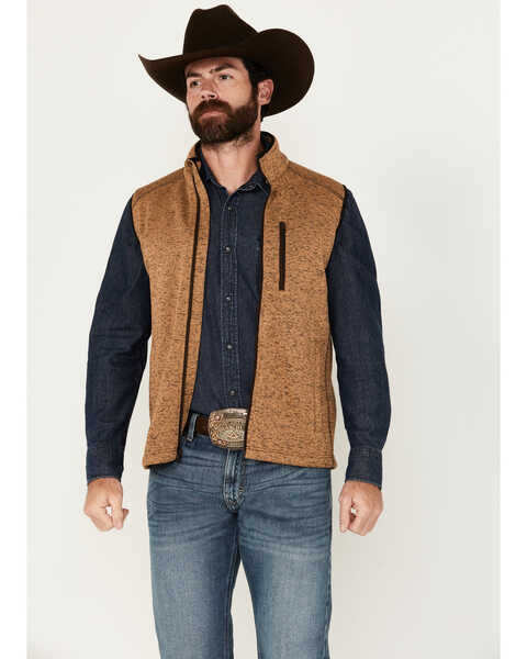 Cowboy Hardware Men's Speckle Knit Vest , Tan, hi-res