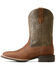 Image #2 - Ariat Men's Hybrid Ranchway Performance Western Boots - Broad Square Toe, Brown, hi-res