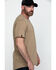 Image #3 - Hawx Men's Pocket Crew Short Sleeve Work T-Shirt - Tall , Tan, hi-res