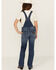 Image #3 - Wrangler Girls' Tegan Medium Wash Denim Overalls, Medium Wash, hi-res