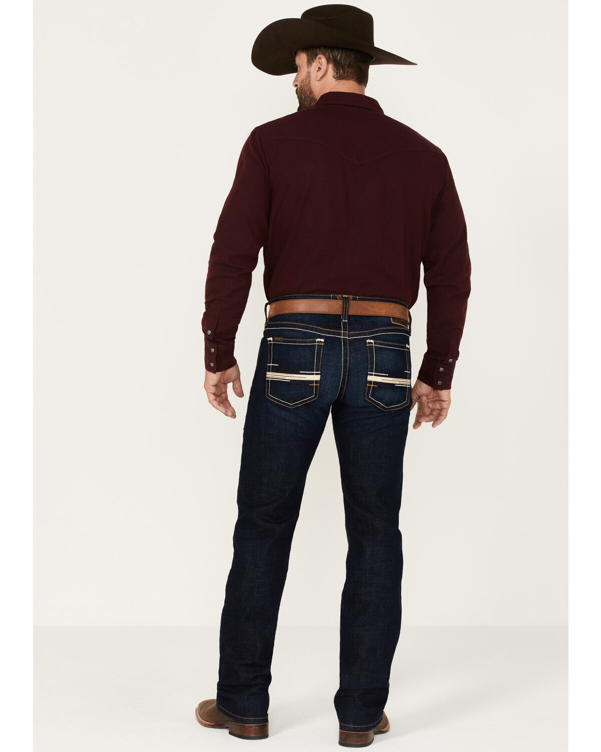Image #3 - Ariat Men's M7 Rockport Ranger Dark Wash Slim Straight Jeans, Blue, hi-res