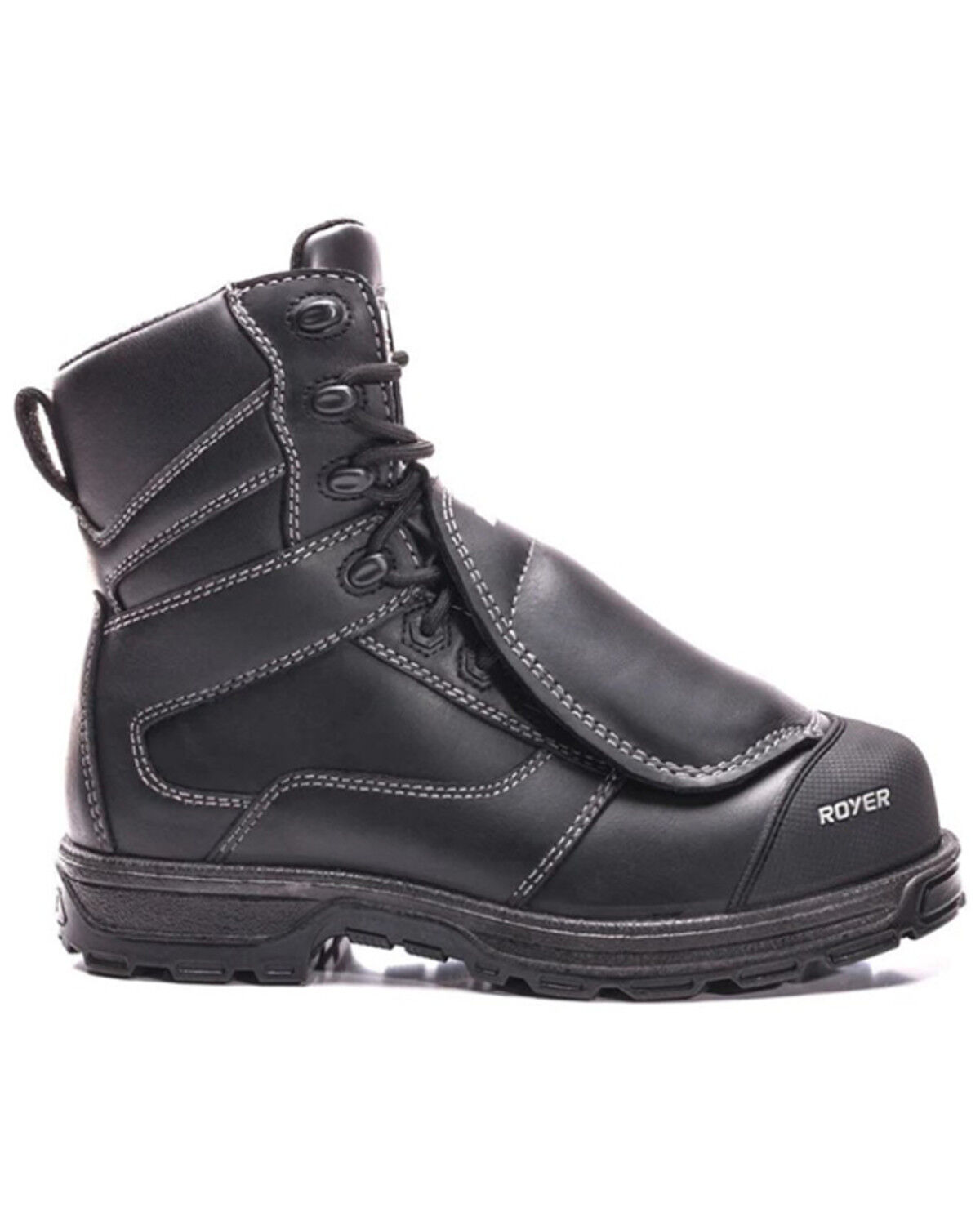 Image #2 - ROYER Men's Agility Realflex Work Boots - Composite Toe, Black, hi-res